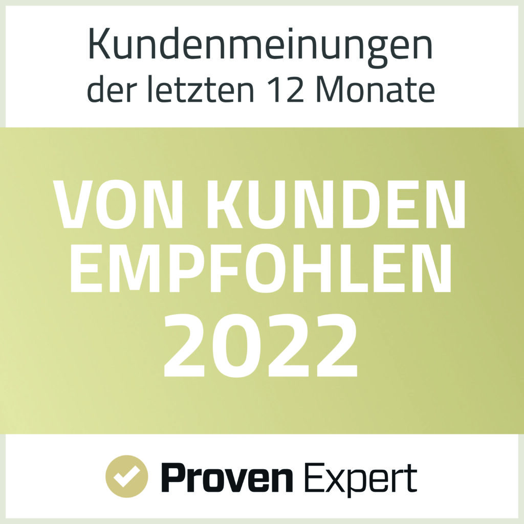 ProvenExpert Siegel Von Kunden empfohlen 2022